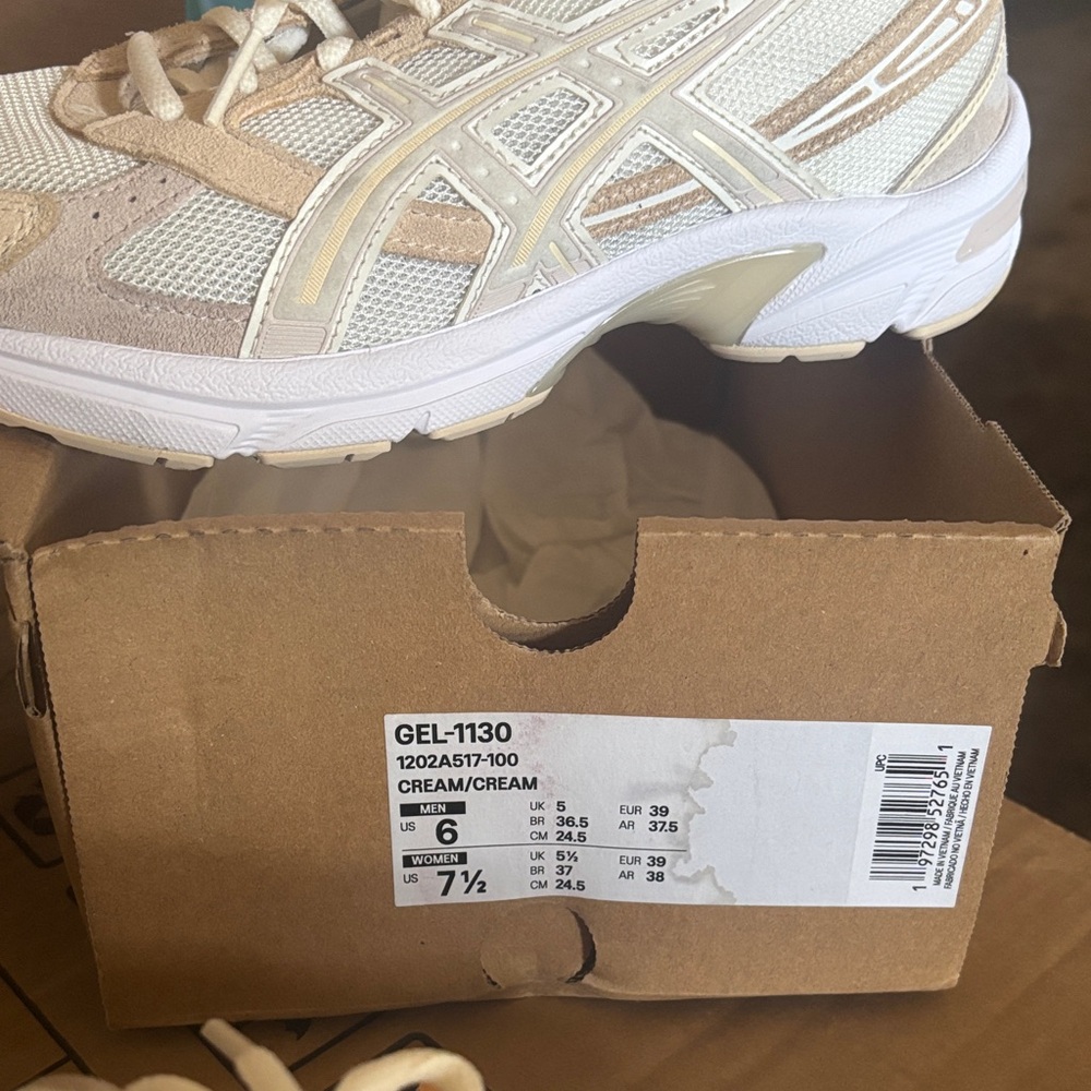 ASICS Women's Cream and White Sneakers - Picture 2 of 2
